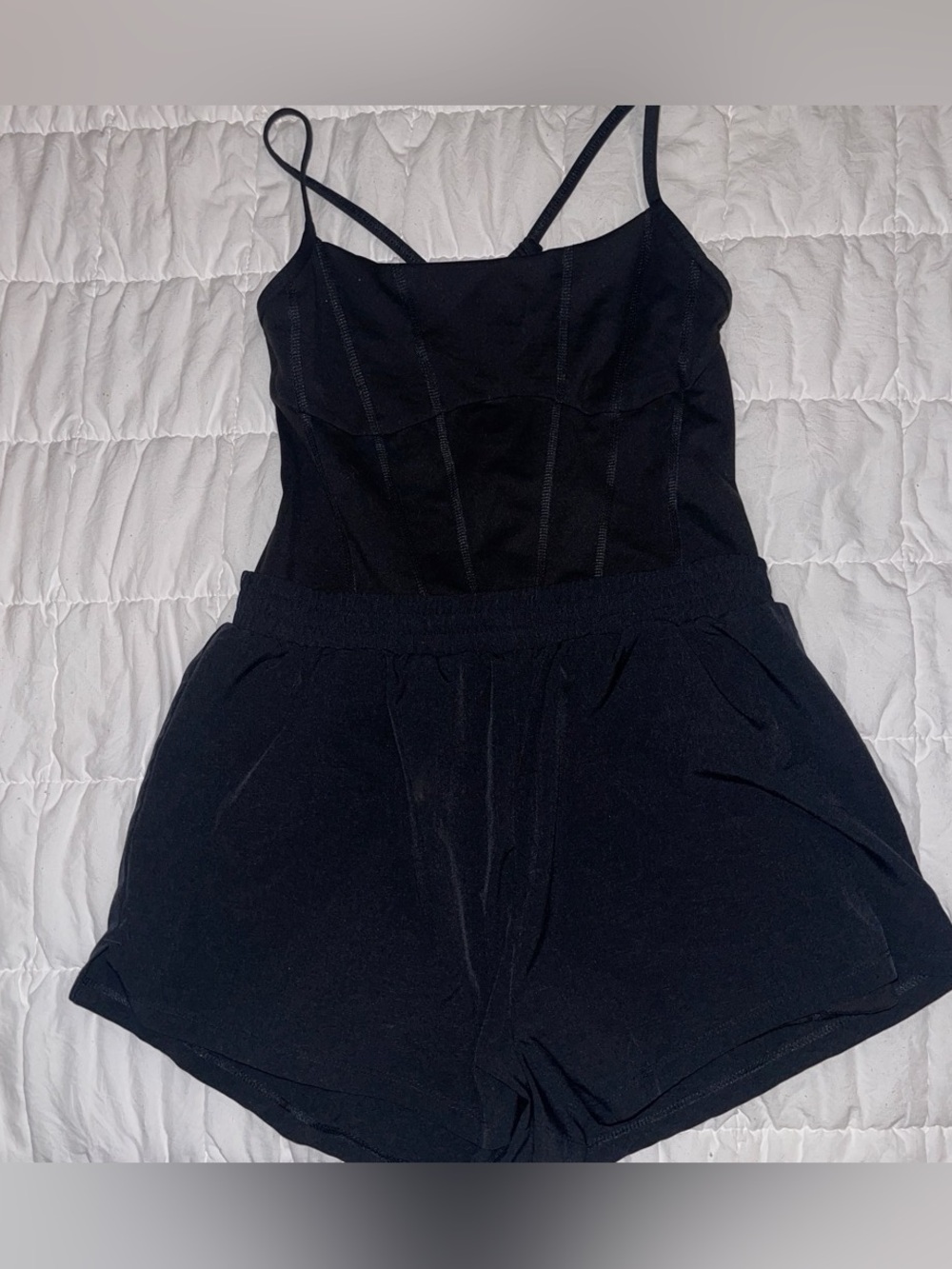 VS PINK Black Strap Romper